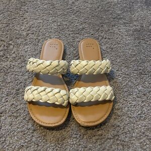 a new day Cream Braided Sandals